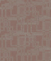 Seabrook Designs Wallpaper Bauhaus Cityscape Burgundy & Graphite KTM1718