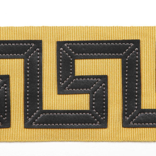 Kos - Mustard by Europatex Designer Fabric Kos & Paros 55% Faux Leather / 23% Rayon / 21% Fibranne / 1% Polyester China See Sample Horizontal: N/A and Vertical: N/A 3.00 inches  - Swanky Fabrics -