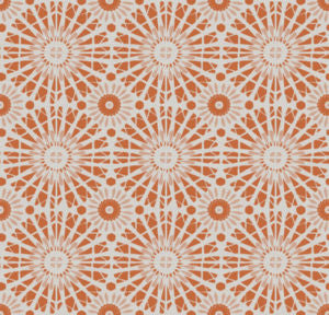 Lagoon Orange 25 by Norbar Designer Fabric HEAT WAVE 100% SOLUTION DYED ACRYLIC GERMANY 8 3/4"V 9"H 54 - Swanky Fabrics -
