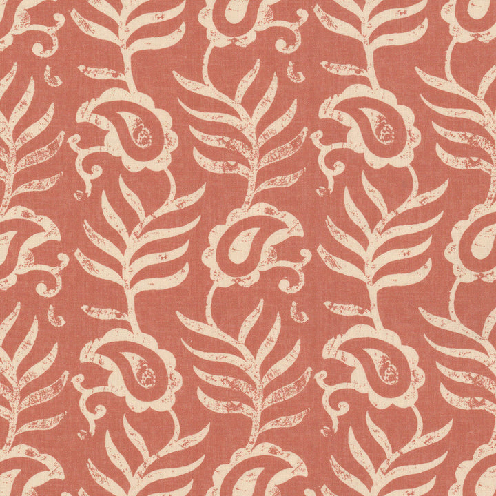 Lakeland 3 Tile by Stout Designer Fabric RAINBOW LIBRARY GINGER/POPPY 53%LIN 35%COT 12%NYL UK Horizontal: 7.750 and Vertical: 8.125 54 in - Swanky Fabrics -