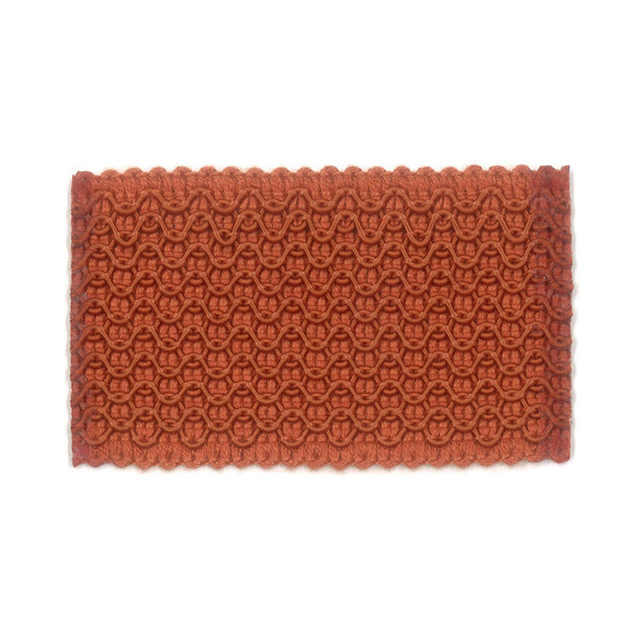 Laminia 5 Tigerlily by Stout Designer Trim NEW WORLD TRIM VOLUME II 60%SVI 16%POL 15%COT 9%NYL CHINA Horizontal: 0 and Vertical: 0 2.13 in - Swanky Fabrics -
