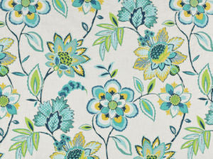 Lataki Isle Waters 548 by Norbar Designer Fabric PRISM BLUES 100% COTTON INDIA 32 3/8"V 27 3/8"H 58 - Swanky Fabrics -