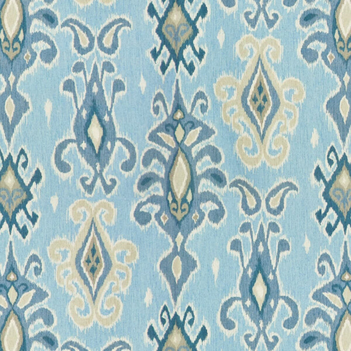 Latten 1 Spray by Stout Designer Fabric RAINBOW LIBRARY PORCELAIN/ROYAL 100%COT TURKMENISTAN WYZENBEEK 12 000 DOUBLE RUB WEAR TEST (MEDIUM DUTY) Horizontal: 13.5 and Vertical: 27 54 in - Swanky Fabrics -