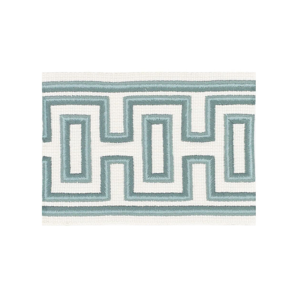Lauderdale Tape 3 Aqua by Stout Trim Stout Trim Lauderdale Tape 3 AquaTrim ALLURE TRIM 62%SVI 38%COT TURKEY </p><p>Repeat: H: 1.500, V: 0.000 2.75 in - Fabric Carolina -