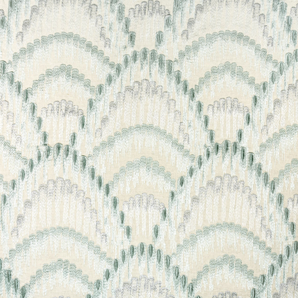 Lauris 2 Mineral by Marcus William Designer Fabric MARCUS WILLIAM CURIOSITIES 60%LIN 40%COT %BEMB INDIA Horizontal: 12.750 and Vertical: 15.750 51 in - Swanky Fabrics -