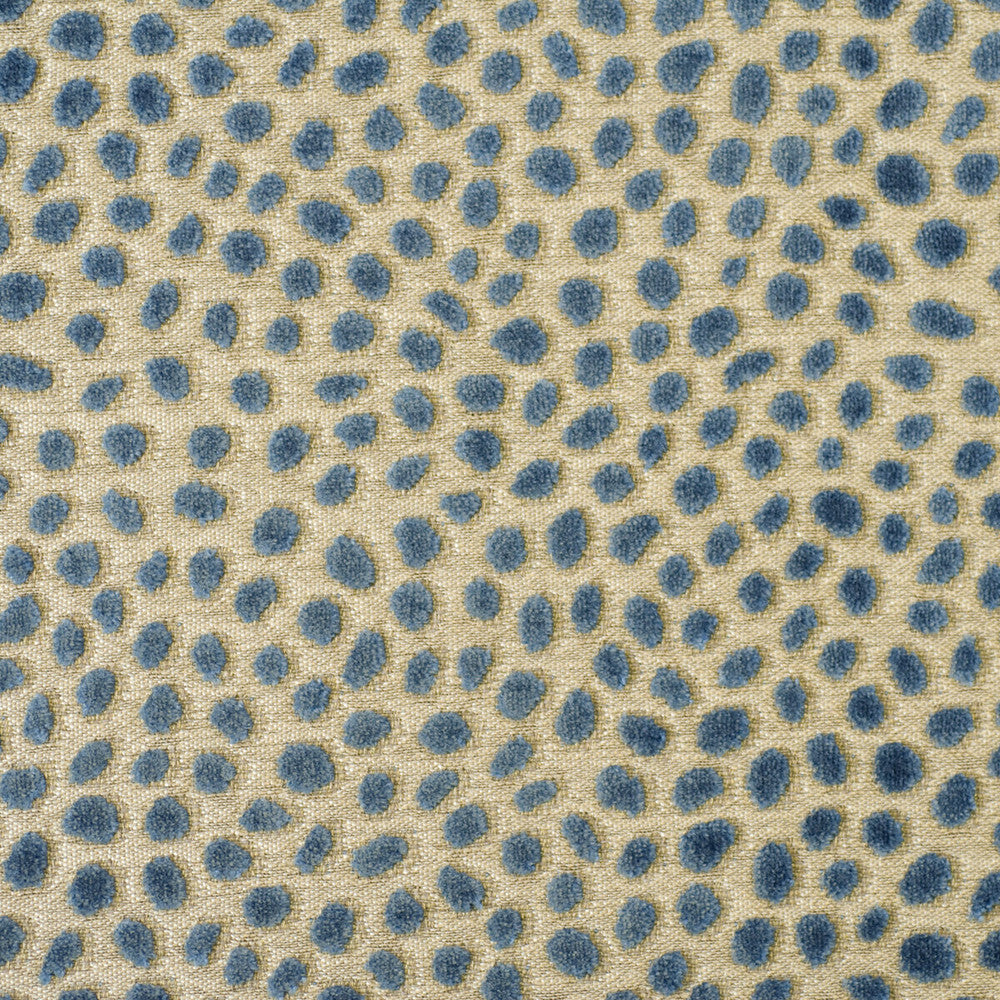 Cosma Blue by Baker Lifestyle Designer Fabric FOXWOOD POLYESTER - 50%;VISCOSE - 50% Belgium HEAVY Horizontal: and Vertical: 53.978 - Swanky Fabrics -