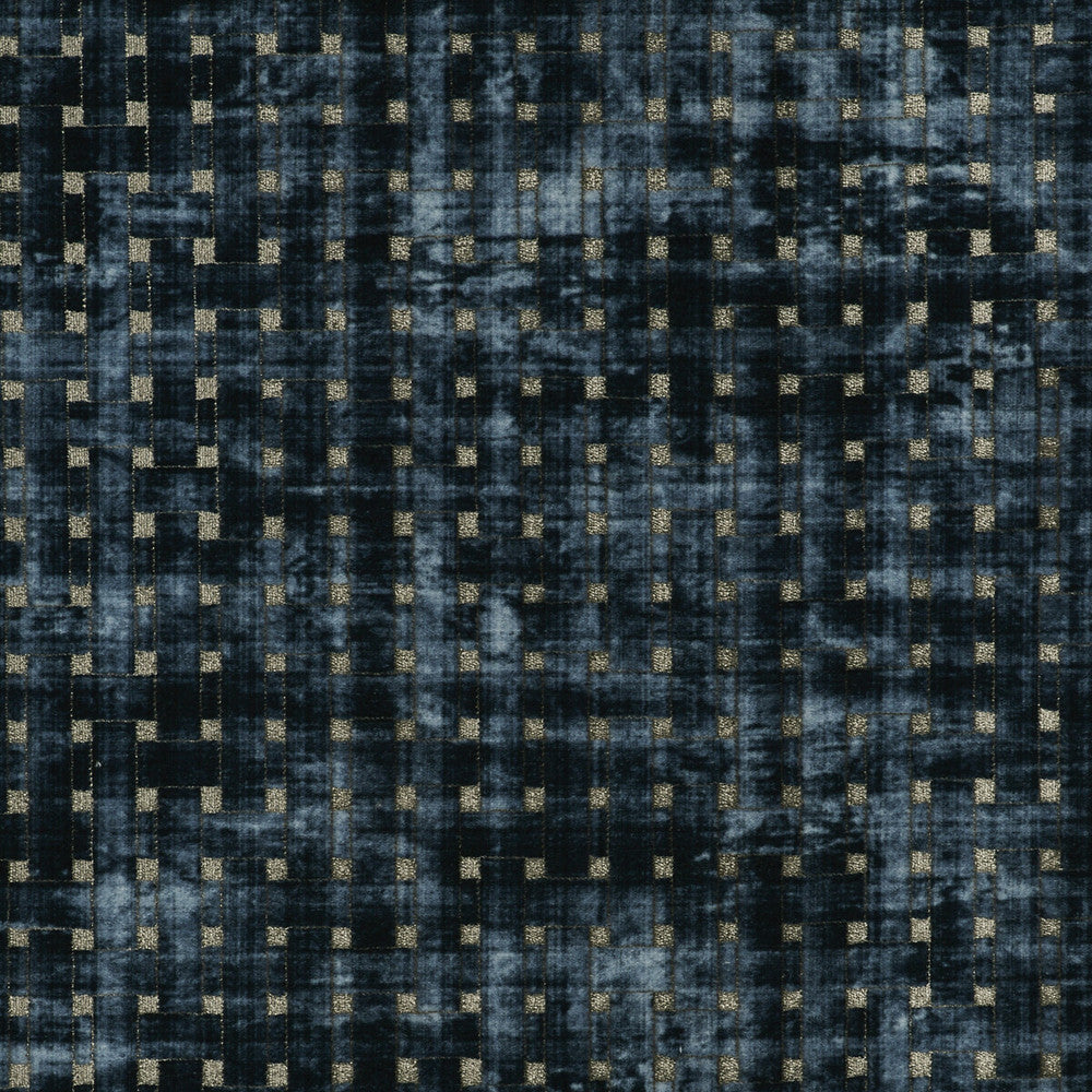 Genaro Azul by Gaston Y Daniela Designer Fabric LORENZO CASTILLO V POLYESTER - 76%;COTTON - 24% Italy HEAVY Horizontal: 27.36 and Vertical: 19.48 54.72 - Swanky Fabrics -