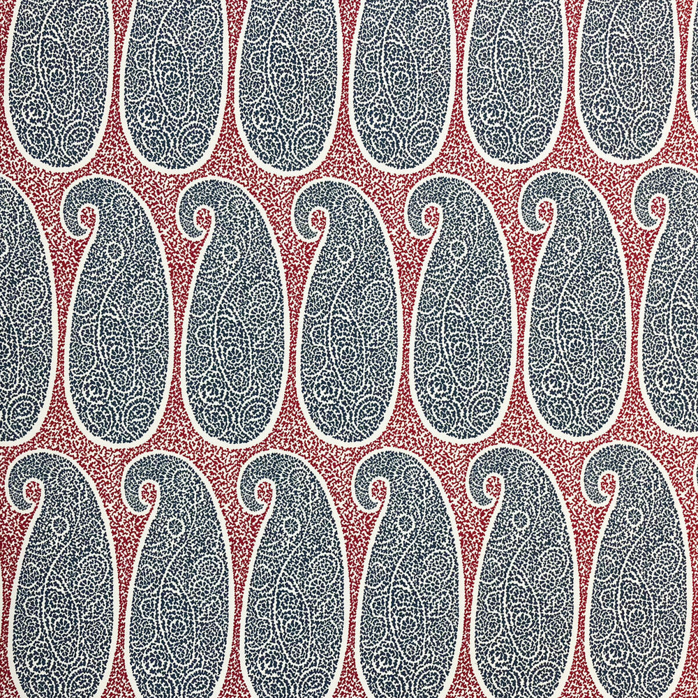 Yaiza Rojo/Azul by Gaston Y Daniela Designer Fabric LORENZO CASTILLO V VISCOSE - 70%;COTTON - 30% India MEDIUM Horizontal: 14 and Vertical: 33 54 - Swanky Fabrics -