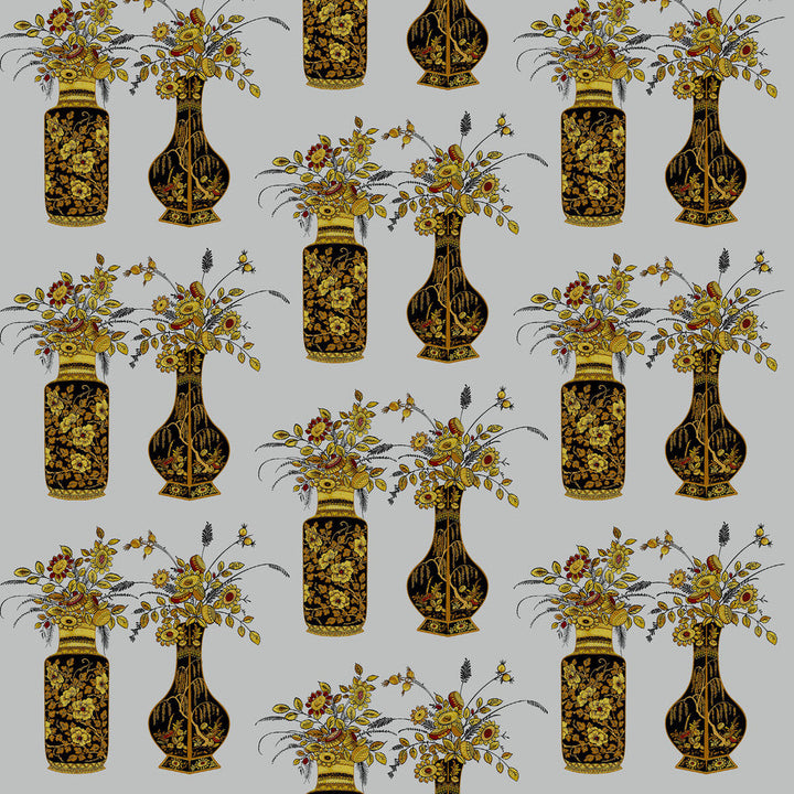 Casilda Plata by Gaston Y Daniela Designer Fabric LORENZO CASTILLO IV TREVIRA CS POLYESTER - 100% Italy MEDIUM Horizontal: 39 and Vertical: 59.1 58 - Swanky Fabrics -