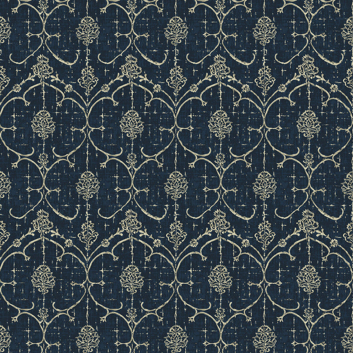 Lorenzo Petroleo by Gaston Y Daniela Designer Fabric LORENZO CASTILLO IV VISCOSE - 66%;LINEN - 22%;POLYESTER - 12% Italy HEAVY Horizontal: 13.79 and Vertical: 24.43 54 - Swanky Fabrics -
