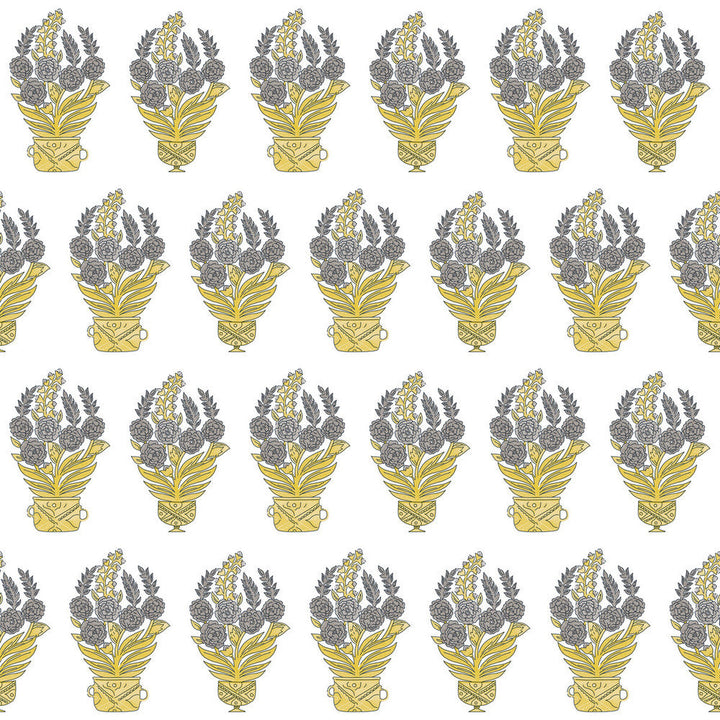 Celorio Wp Ocre by Gaston Y Daniela Designer Wallcovering LORENZO CASTILLO V PAPER - 100% Spain Horizontal: 0 and Vertical: 10.4 20.8 - Swanky Fabrics -