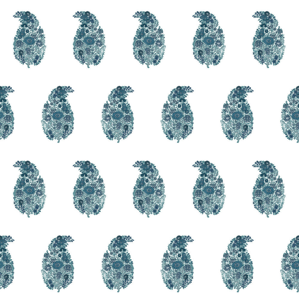 Tarsila Wp Azul by Gaston Y Daniela Designer Wallcovering LORENZO CASTILLO V PAPER - 100% Spain - Horizontal: 0 and Vertical: 10.4 20.8 - Swanky Fabrics -