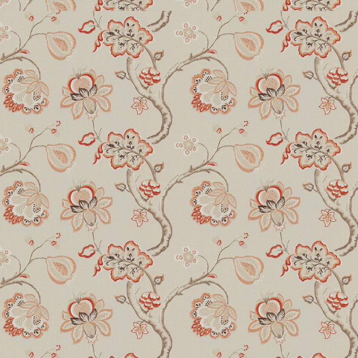 Leap 26J8011 by JF Designer Fabric Color Concepts Coral Sky 60% Cotton, 32% Viscose, 8% Polyester India Horizontal: 25.375 and Vertical: 15.5 61 - Swanky Fabrics -