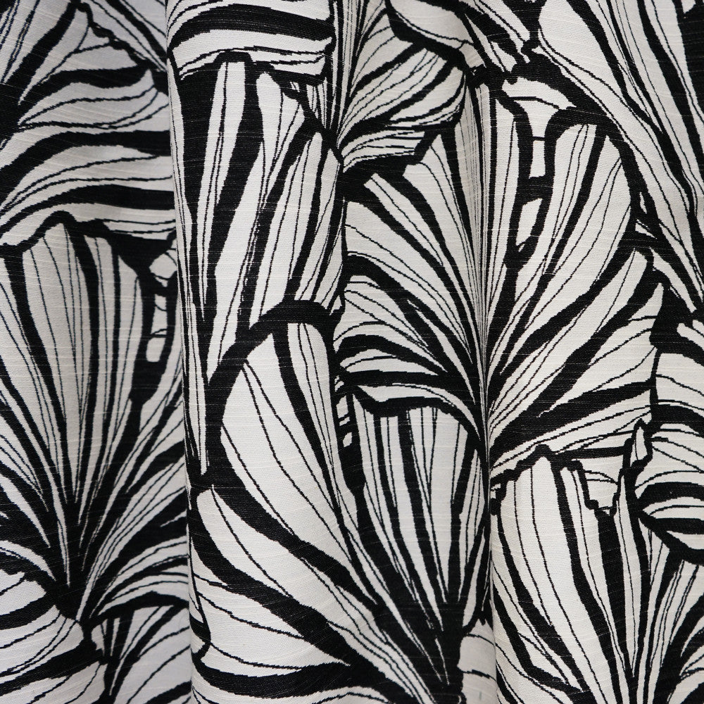 Leaves 98Sj101 by JF Designer Fabric JF Studio 50% Cotton, 41% Polyester, 9% Viscose India Horizontal: 25 and Vertical: 28.625 52 - Swanky Fabrics -