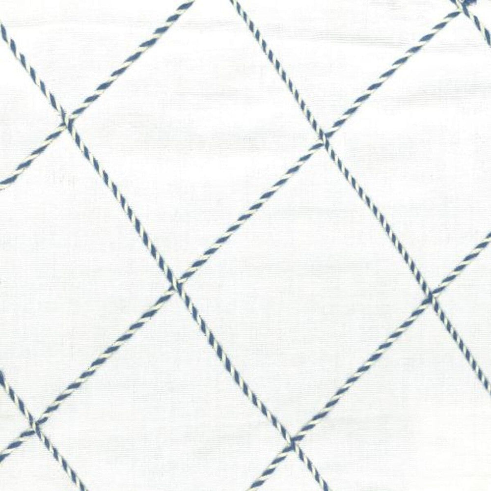 Leclaire 1 Blue by Stout Designer Fabric NOT SAMPLED 100%COT %BEMB INDIA </p><p>Repeat: 4.75 53 in - Swanky Fabrics -