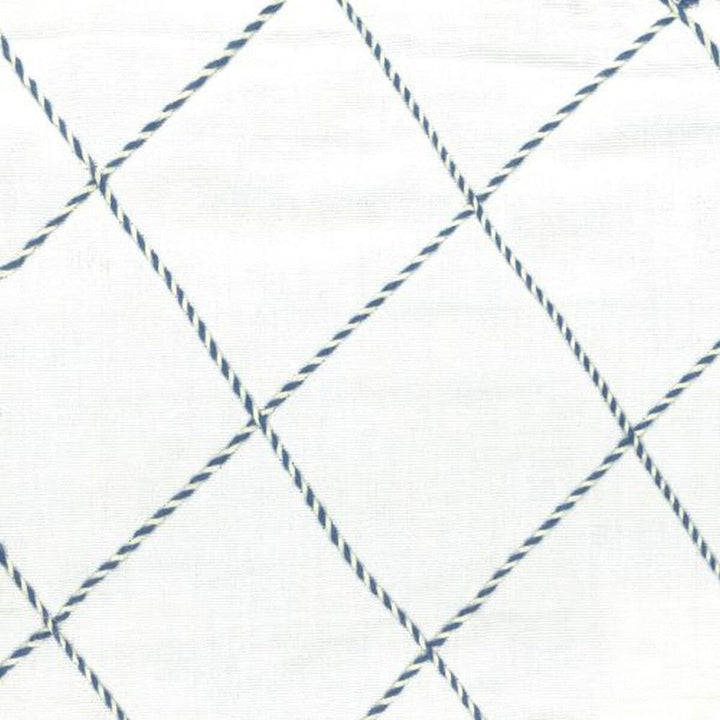 Leclaire 1 Blue by Stout Designer Fabric NOT SAMPLED 100%COT %BEMB INDIA </p><p>Repeat: 4.75 53 in - Swanky Fabrics -