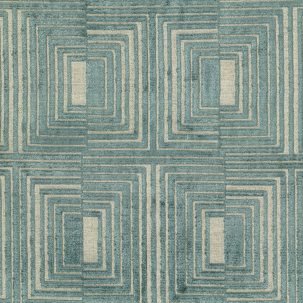 Lenox 34 Aqua by ABBEYSHEA Designer Fabric 47% Rayon
43% Polyester
10% Linen CN 50,000 Double Rubs (Wyzenbeek) </p><p>Repeat: Horizontal: 22.05 in. (56 cm) up the roll and Vertical: 13.78 in. (35 cm) across the roll 55 in. (140 cm) - Swanky Fabrics -