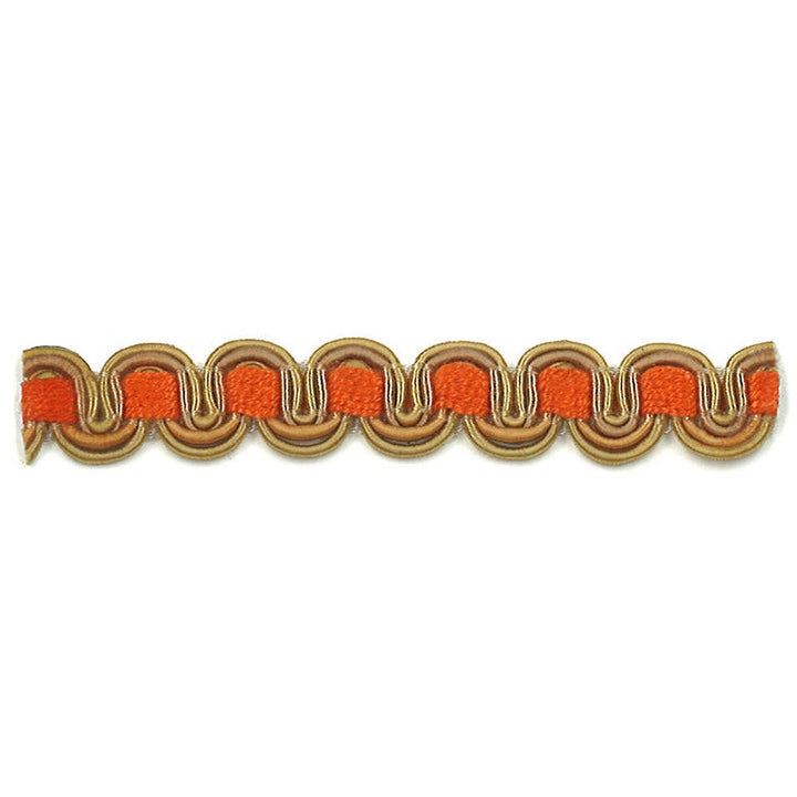 Lexington 12 Tangerine by Stout Designer Trim ART OF DESIGN TRIM-2 TAPES 100%SVI CHINA Horizontal: 0.000 and Vertical: 0.000 0.38 in - Swanky Fabrics -