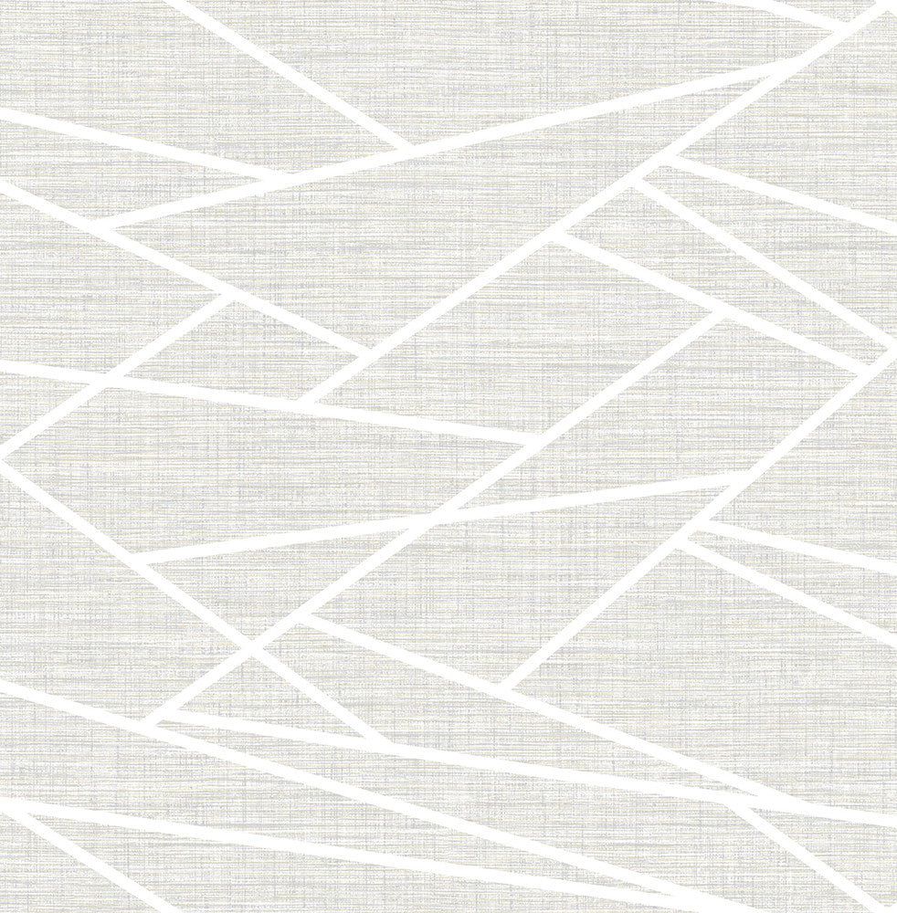 Cecita Puzzle Heather Gray and White LG90101 by Seabrook Designs Designer Wallpaper