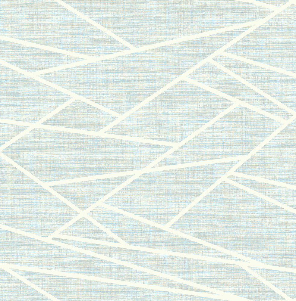 Cecita Puzzle Baby Blue and White LG90102 by Seabrook Designs Designer Wallpaper