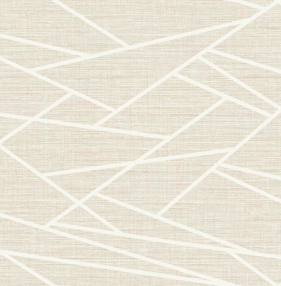 Cecita Puzzle Light Tan and White LG90109 by Seabrook Designs Designer Wallpaper