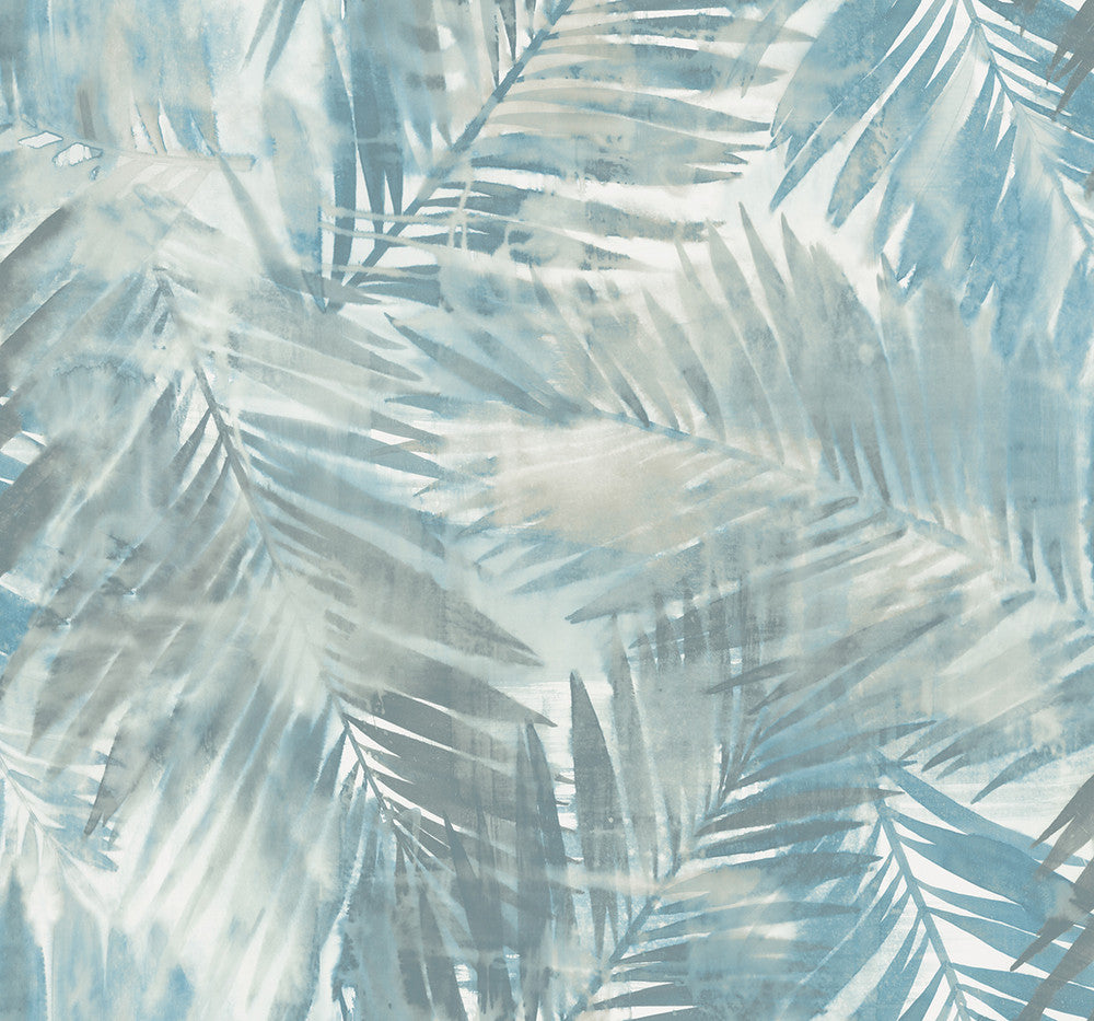 Kentmere Teal and Off-White LG90902 by Seabrook Designs Designer Wallpaper
