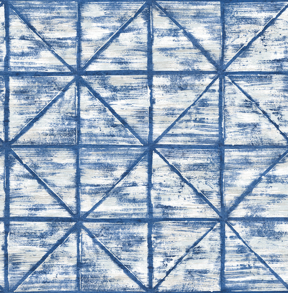 Ness Blue and White LG91602 by Seabrook Designs Designer Wallpaper