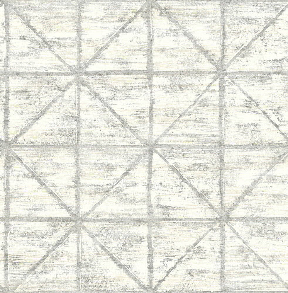 Ness Gray and White LG91608 by Seabrook Designs Designer Wallpaper