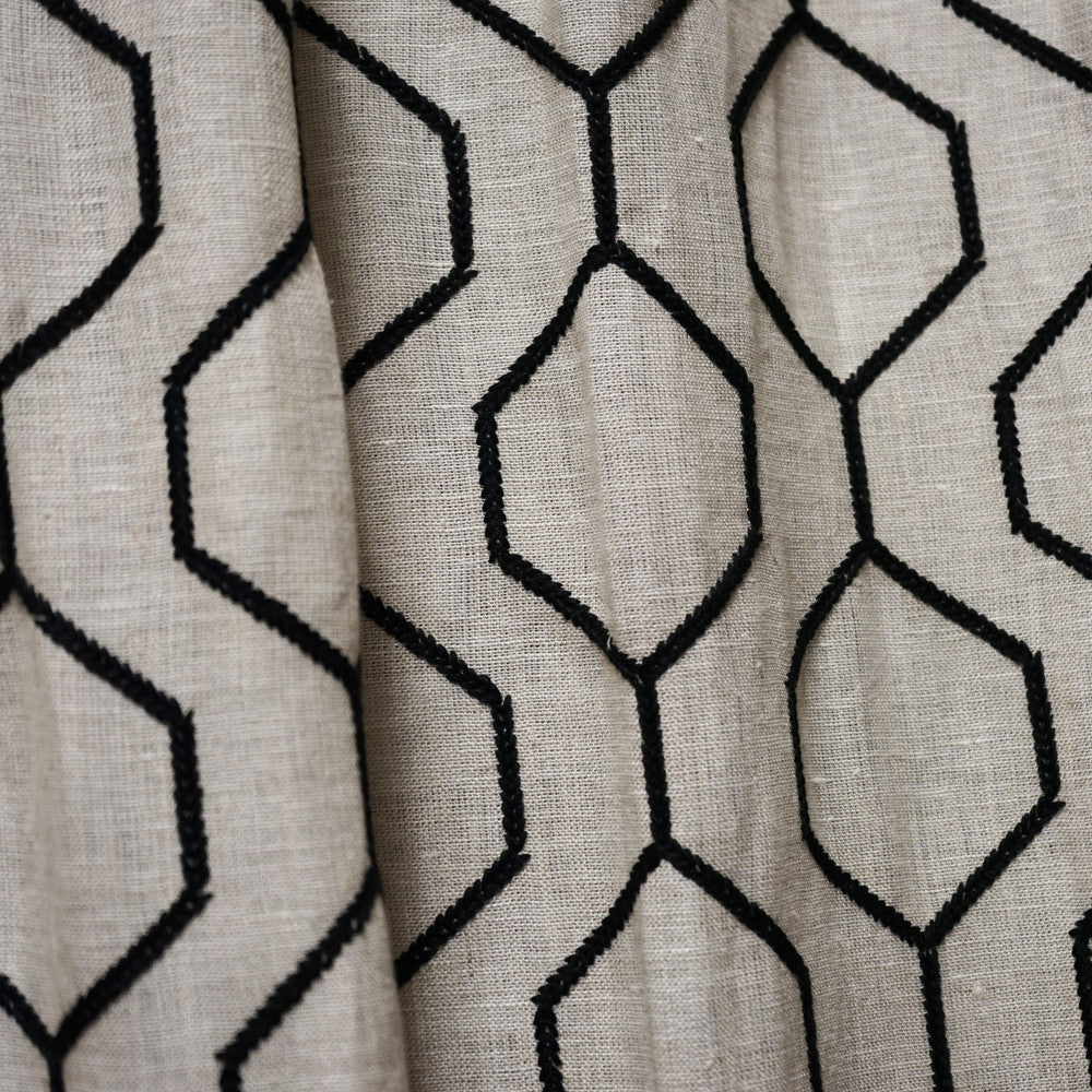 Linked 98Sj101 by JF Designer Fabric JF Studio 100% Linen India Horizontal: 6 and Vertical: 5 54 - Swanky Fabrics -
