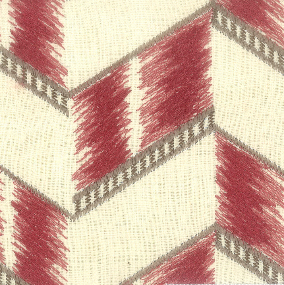Lizard 1 Rasberry by Stout Designer Fabric COMFORTABLE LIVING PETAL/PUNCH 100%COT %REMB INDIA Horizontal: 5.000 and Vertical: 6.625 53 in - Swanky Fabrics -