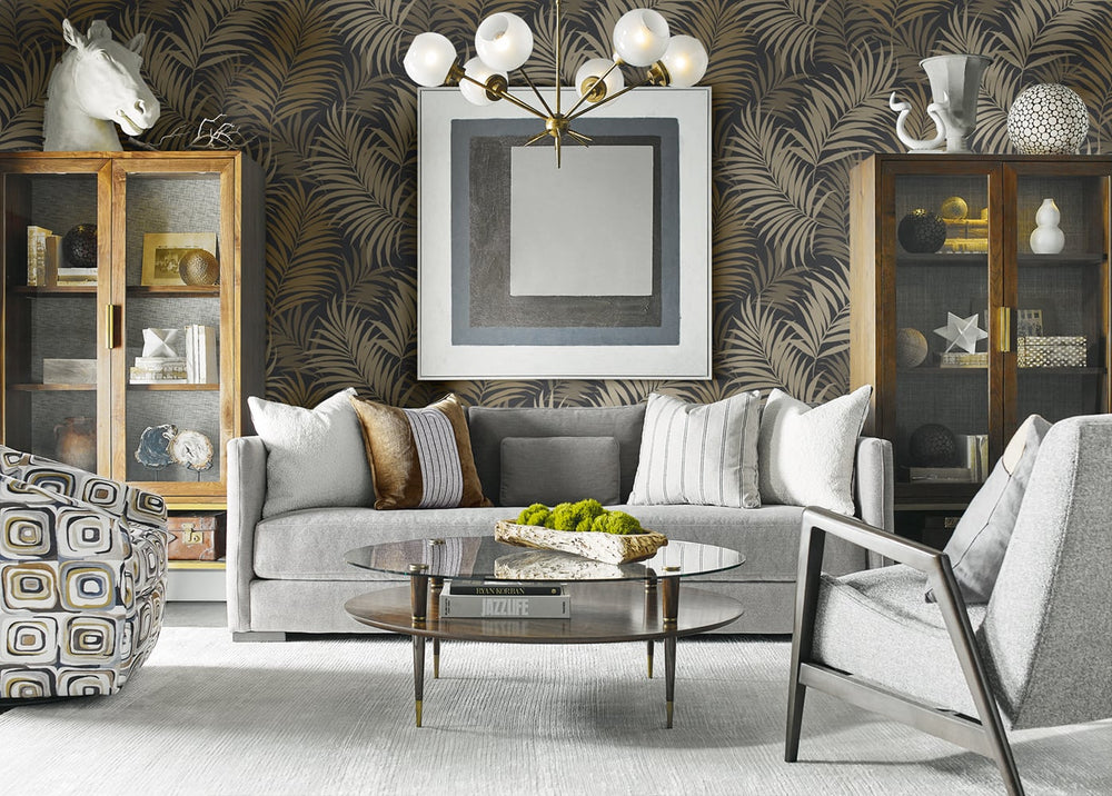Via Palma Wrought Iron and Sand Dollar LN10110 by Lillian August Designer Wallpaper