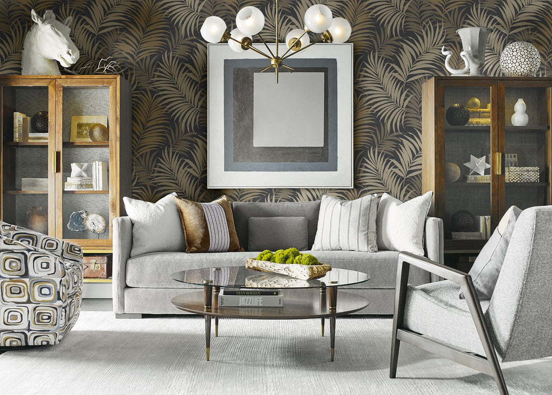 Via Palma Wrought Iron and Sand Dollar LN10110 by Lillian August Designer Wallpaper