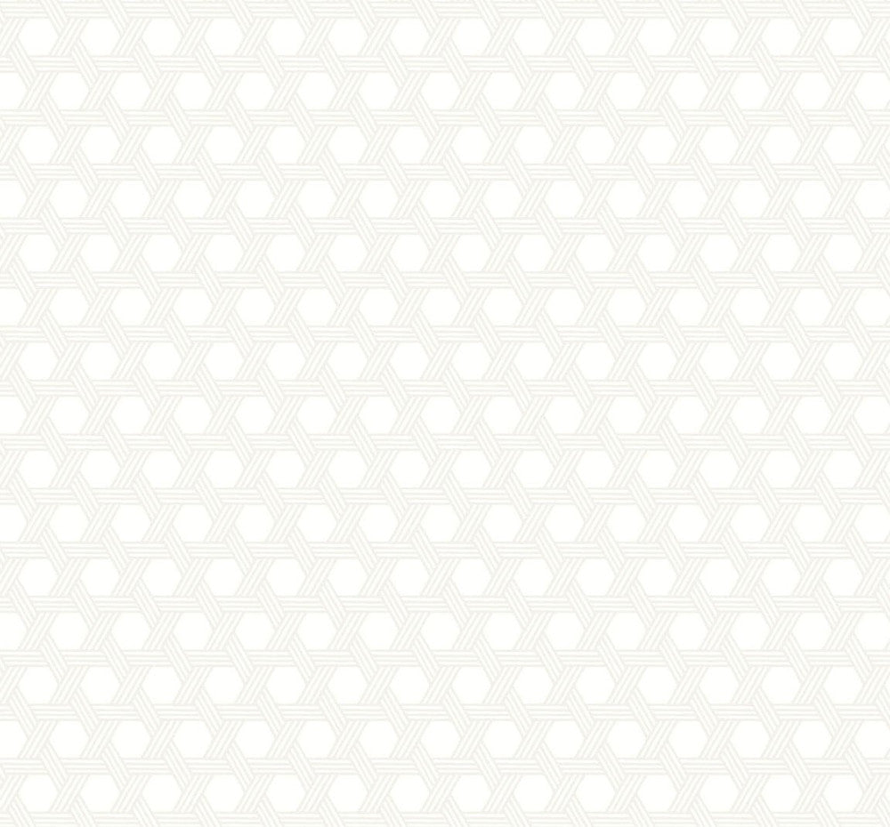 Cabana Wicker Gray and Eggshell LN10200 by Lillian August Designer Wallpaper
