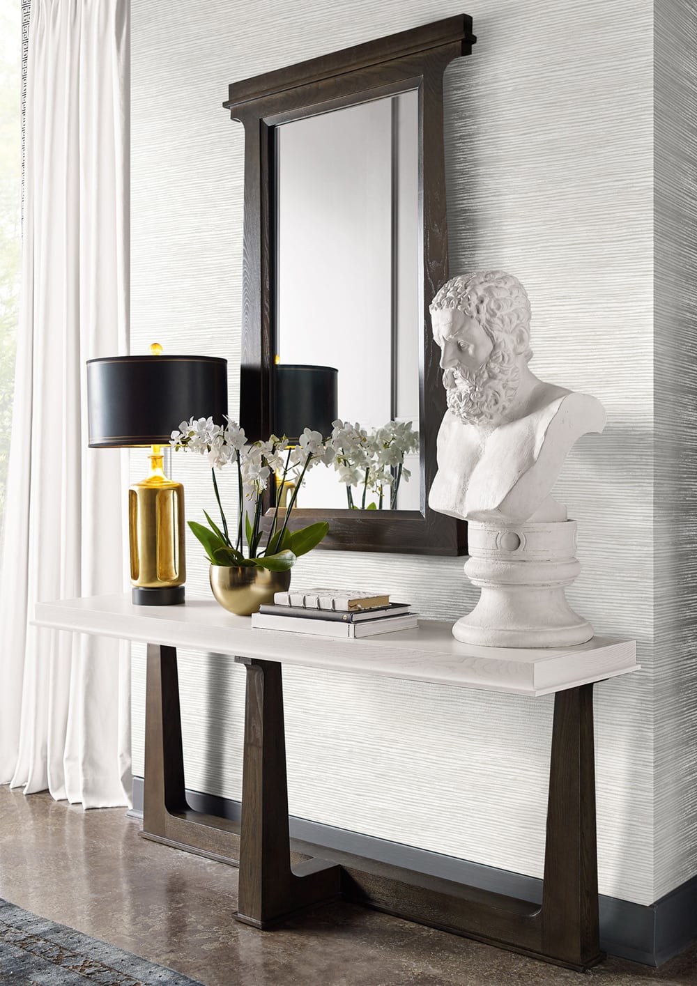 Osprey Faux Grasscloth Eggshell and Silver LN10300 by Lillian August Designer Wallpaper