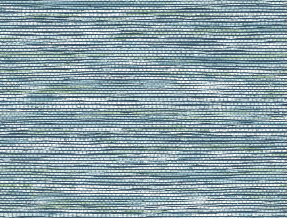 Osprey Faux Grasscloth Midnight Blue, Spearmint, and Ice LN10302 by Lillian August Designer Wallpaper