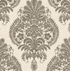 Lillian August Wallpaper Antigua Damask Charcoal and Ivory LN10400