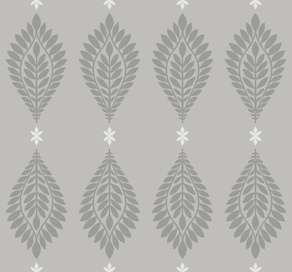 Mirasol Palm Frond Cove Gray LN10608 by Lillian August Designer Wallpaper