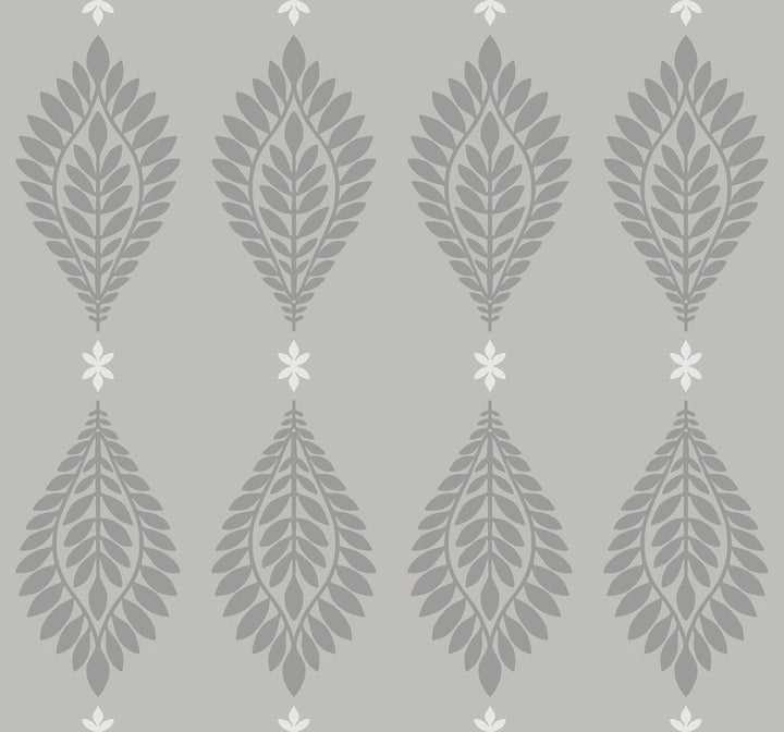 Mirasol Palm Frond Cove Gray LN10608 by Lillian August Designer Wallpaper