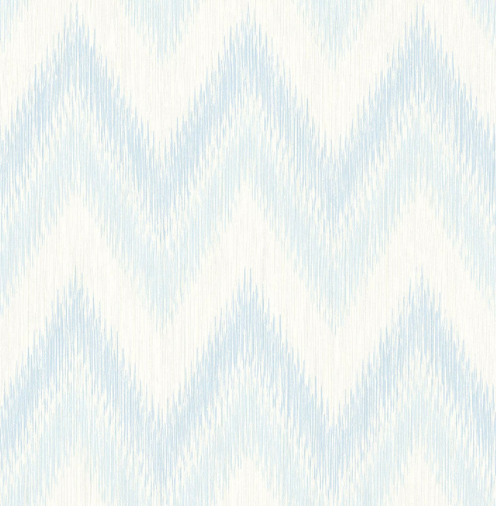 Regent Flamestitch Stringcloth Blue Frost and Eggshell LN11202 by Lillian August Designer Wallpaper