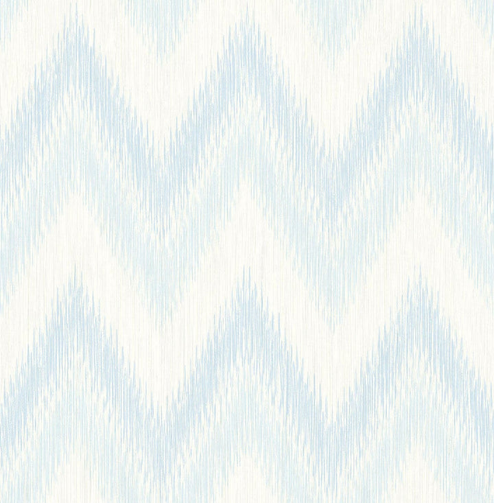 Regent Flamestitch Stringcloth Blue Frost and Eggshell LN11202 by Lillian August Designer Wallpaper