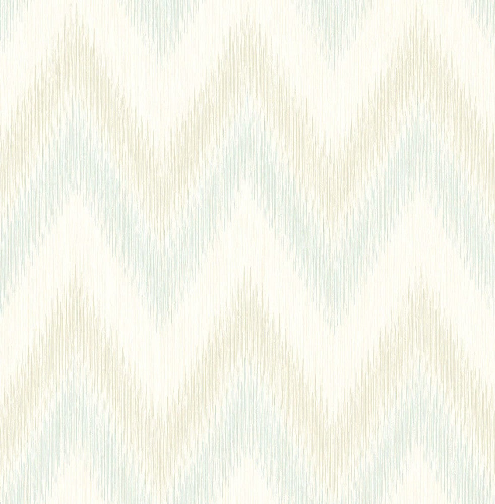 Regent Flamestitch Stringcloth Sea Glass and Eggshell LN11204 by Lillian August Designer Wallpaper