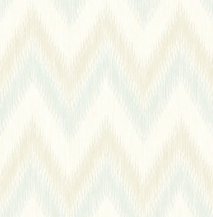 Regent Flamestitch Stringcloth Sea Glass and Eggshell LN11204 by Lillian August Designer Wallpaper