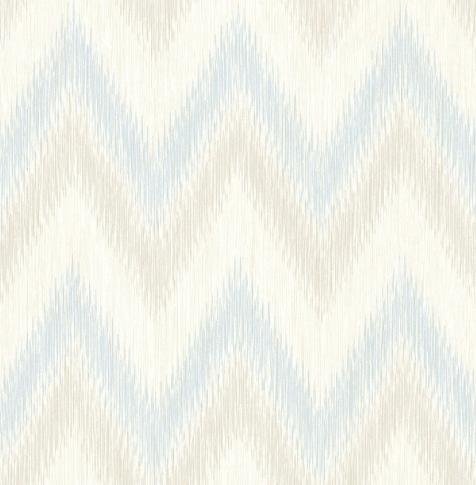 Regent Flamestitch Stringcloth Sky Blue and Arrowroot LN11212 by Lillian August Designer Wallpaper