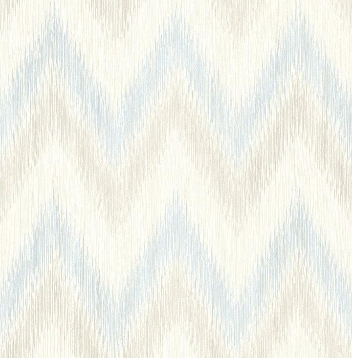 Regent Flamestitch Stringcloth Sky Blue and Arrowroot LN11212 by Lillian August Designer Wallpaper