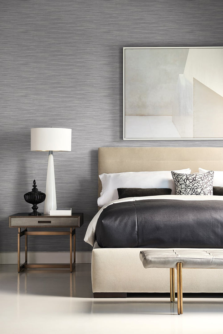 Reef Embossed Vinyl Charcoal LN11300 by Lillian August Designer Wallpaper