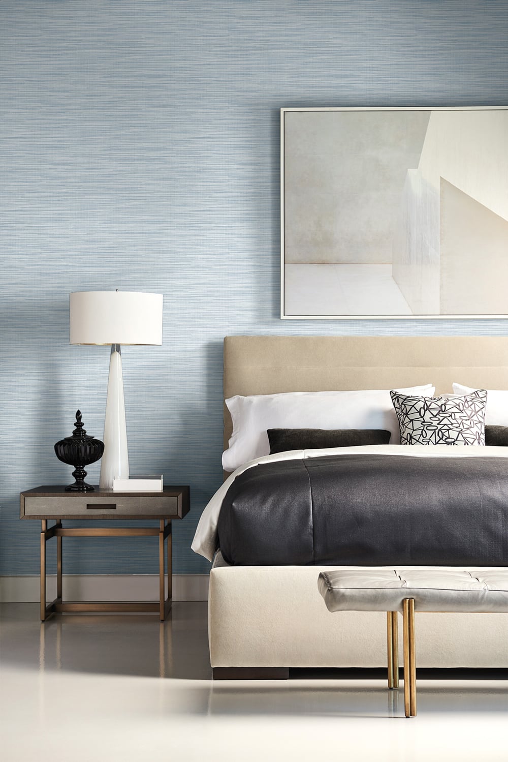 Reef Stringcloth Blue Frost LN11312 by Lillian August Designer Wallpaper