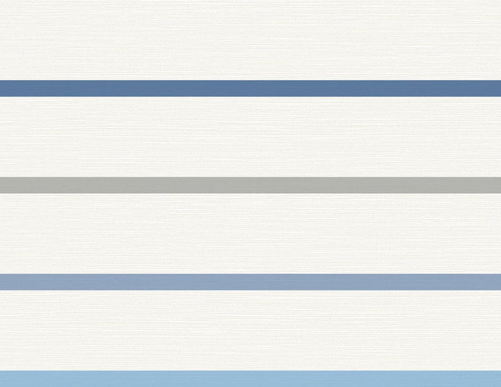 Crew Stripe Air Force Blue, Gray, and Eggshell LN11402 by Lillian August Designer Wallpaper