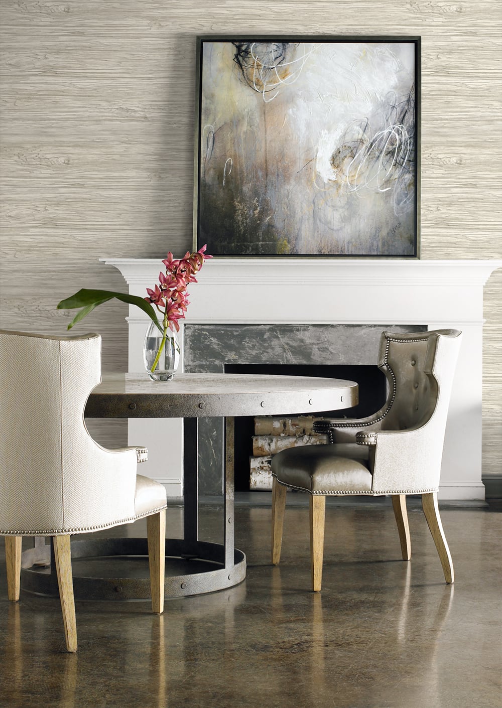 Washed Shiplap Embossed Vinyl Hazelwood LN11605 by Lillian August Designer Wallpaper