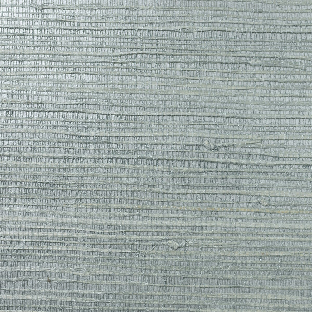 Jute Blue Smoke & Metallic Silver LN11807 by Lillian August Designer Wallpaper