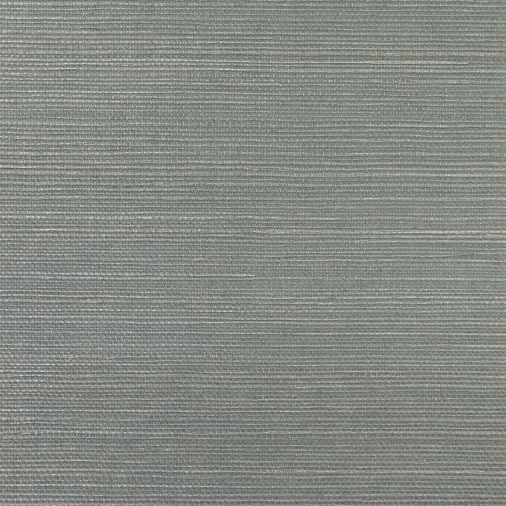 Sisal Metallic Silver & Bluestone LN11868 by Lillian August Designer Wallpaper